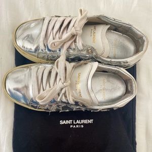Silver Star Saint Laurent Sneakers